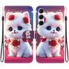 Animal Case Lion Panda Leather Phone Cover For Samsung Galaxy A25 A05 A15 4G A35 A55 5G Wallet Flip Card Magnetic Protect Cases