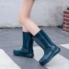 Water shoes rain shoes women's medium and high rain boots women's waterproof Japanese outer wear rubber shoes overshoes water boots