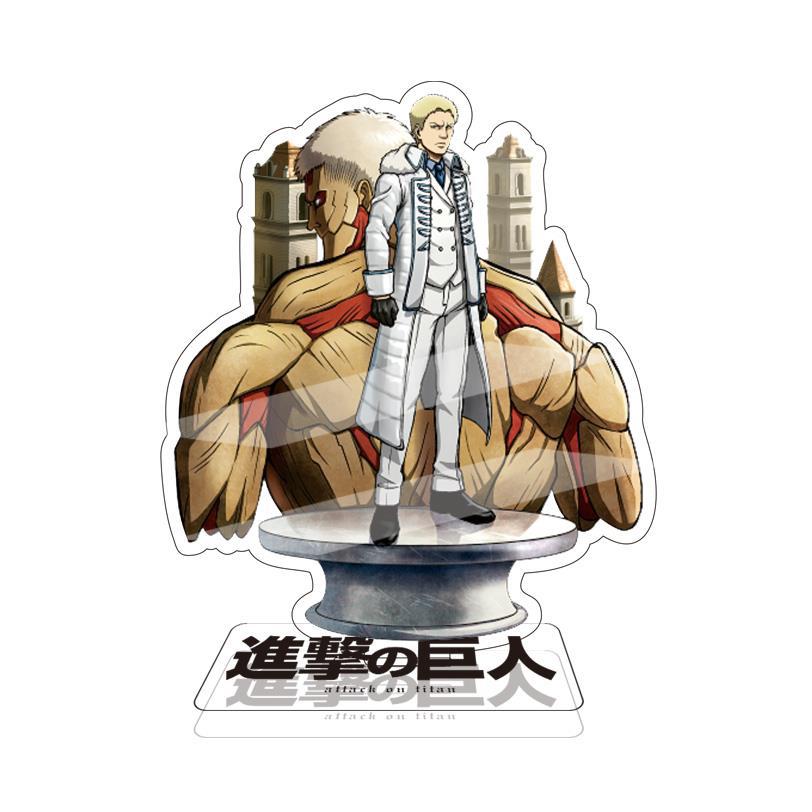 15CM Anime rysunek atak na tytana dwustronny stojak akrylowy płyta modelu Shingeki no Kyojin dekoracja biurka znak stojący