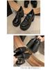 2025 Spring Women's Mary Jane High Heels: New Fashion Platform Chunky Lace-Up Leather Dress Shoes