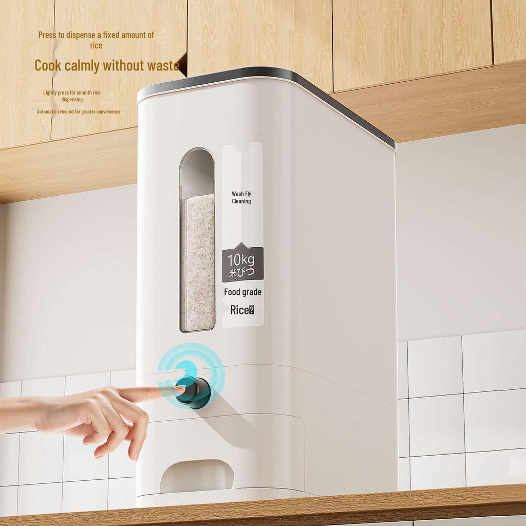 Seau de stockage de riz style japonais, Anti-insectes et anti-humidité, Scellé de qualité alimentaire avec grande capacité pour un usage domestique