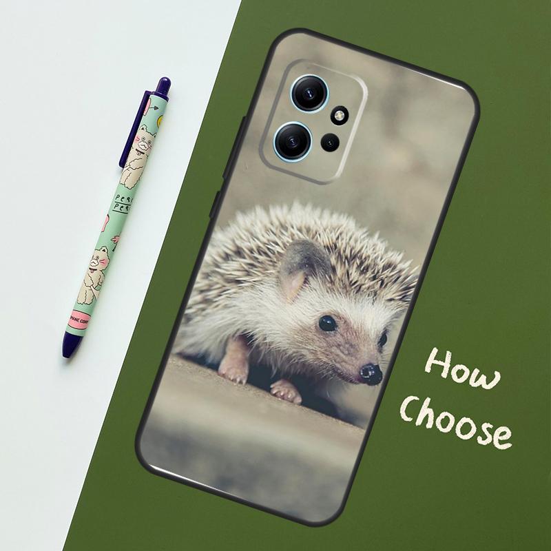 Cute Little Hedgehog Case For Xiaomi Redmi Note 12 11 10 8 9 Pro 9S 10S 11S 12S Cover For Redmi 12 9C 10C 12C