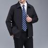 New Autumn and Winter Large Size Men's Jacket Men's Loose Casual Business Lapel Middle-aged and Elderly Jacket Jacket