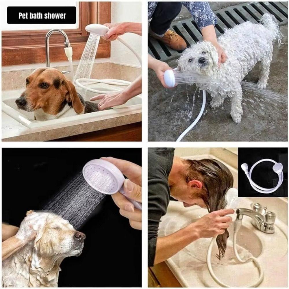 Flexible Pet Faucet Sprayer 360° Rotation Pet Shower Sprinkler Hose Dog Shower Head  Sink Cleaning