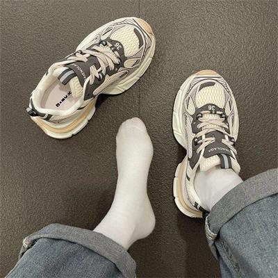 Dad Shoes Women's New Spring Shoes Women's Thick-soled Heightening Forrest Gump Shoes Flat-soled Sneakers