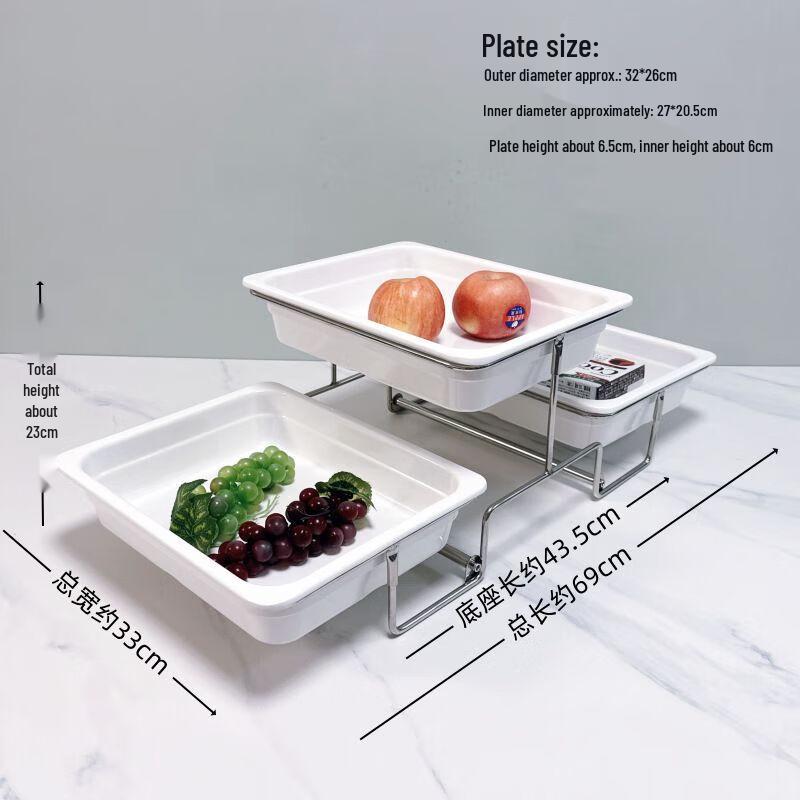 European Melamine Tiered Serving Stand