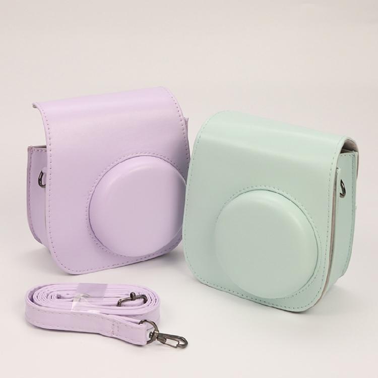 Lightweight Protective Case PU Leather Camera Case Wear Resistant Solid Color Protective with Shoulder Strap for Mini 12