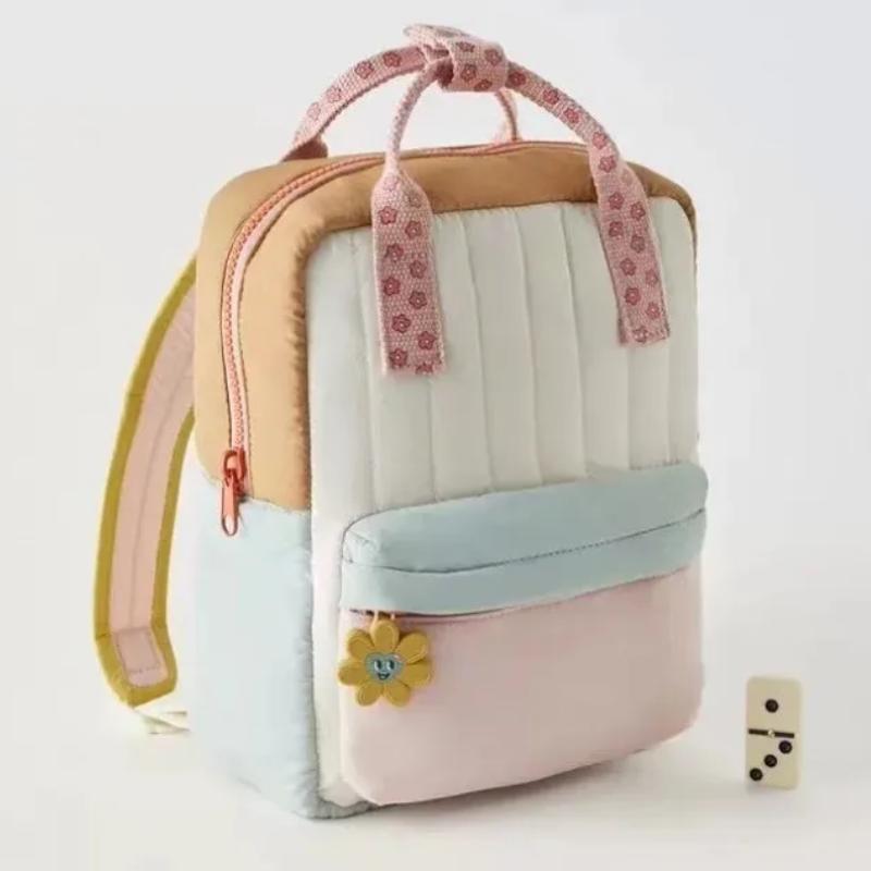 New Lightweight Children's Backpack Shopping Children's Cute Sunflower Pendant with Colorful Small School Bag