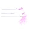 3Pcs Set Cat Funny Stick Wand Bowknot Design Pet Teaser Toys with Crisp Bell and Feather