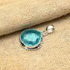 Ravishing Blue Topaz Gemstone Handmade 925 Solid Sterling Silver Jewelry Pendant