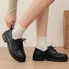 2026 Spring Autumn Women's Black Lace-Up Oxford Shoes Comfortable Daily Office & Casual Shoes