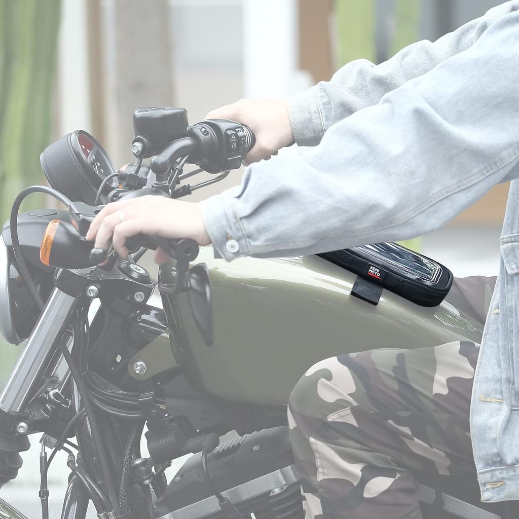 KEMIMOTO XL1200R sr400 V-twin Magna VMAX KM-TB139 Tank Bag for Motorcycles, Magnet, Compatible with