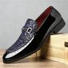 Designer Fashion New Charm Sequins Rivet Slip on Shoes for Men Designer Formal Wedding Prom Dress Homecoming Footwear