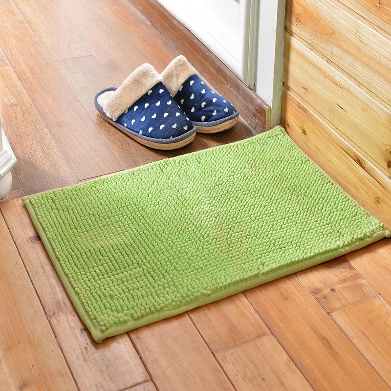 Mikrofaser Kurzhaar Chenille Fußmatte Badezimmer Wohnzimmer Türvorleger Schlafzimmer Teppich Stufenmatte Rutschfester Teppich