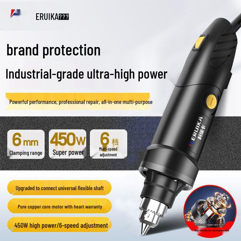High-Power Handheld Electric Grinder for Wood Carving, Jade Polishing, Cleaning, Cutting & Engraving