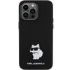 Karl Lagerfeld KLHCP15XSMHCNPK iPhone 15 Pro Max 6.7" black Silicone Choupette Metal Pin