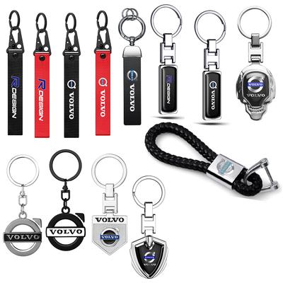 Car Key Chains Keyring Pendant Metal Keychain Holder Auto Accessories For Rdesign T6 AWD C30 S40 S60 S70 S80 S90 V40 V50