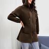 2025 Women's European & American Casual Hooded Long Jacket with Zip Pockets