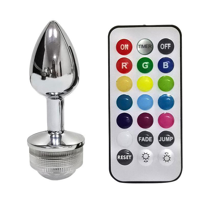 Metal Butt Plug with Fairy Lights - Anal Dilator & Flirting Toy