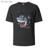 Great Shark Printing Mens Basic Cotton Tee Simple Round Neck Comfortable Fit Lightweight Breathable Casual Wear Mens Tshirt