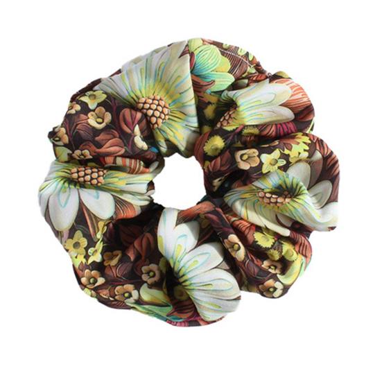 

Hair Elastic Band High Elasticity Floral Pattern Adjustable Fit Hair Tie Non-Irritating Scalp Hair Accessory 2