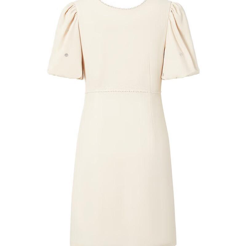 Jiu Zi Anna Kou Fashion Commuter Puff Sleeve Acetate Midi Dress