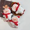 Plush Holiday Cartoon Figures: Santa, Snowman, Rabbit Decorations & Small Gift Pendants