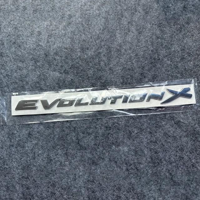 3D ABS Evolution X Letters Пластиковая автомобильная эмблема для переоборудования багажника, наклейка для стайлинга автомобиля, наклейка для Lancer EVO серебряный