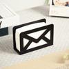 Envelope Design Metal Tissue Holder Black Paper Holder Modern Letter Holder  Home
