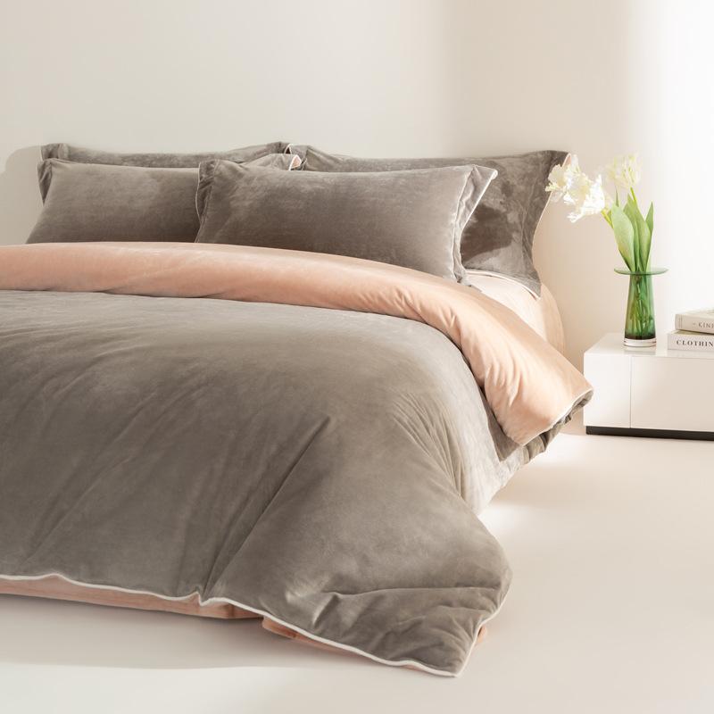Winter and Autumn Bedding - Milk Fiber Quilt Set for Four Pieces