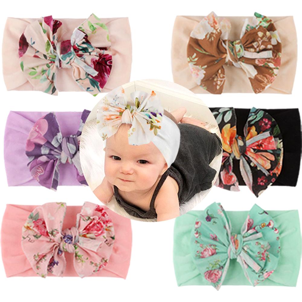 

Творческий baby Print Bow, детское оголовье, мягкий нейлон детские аксессуары для волос