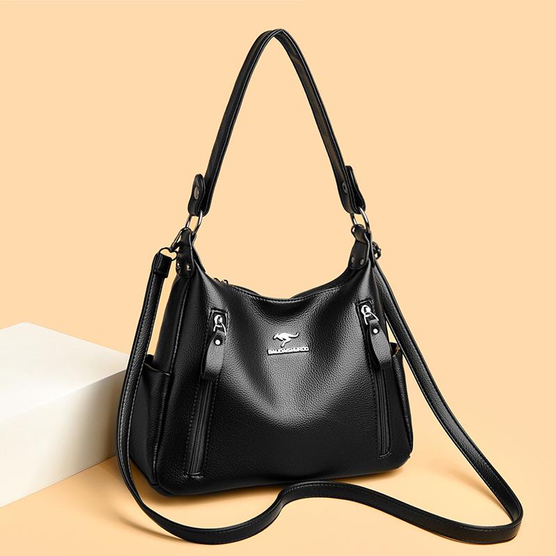 Dámská jednoduchá jednobarevná taška Tote Módní taška přes rameno Vícekapesní Ležérní denní crossbody taška Vhodná pro každodenní nošení a nakupování