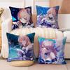 Sangonomiya K-kokomi Pillow Covers Cartoon Sofa Decorative Home Double-sided Printing Short Plush Cute Cushion Cover
