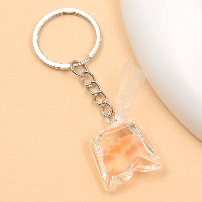 28 Styles 28x90mm DIY Transparent Resin Goldfish & Clownfish Keychain Pendant Ornaments