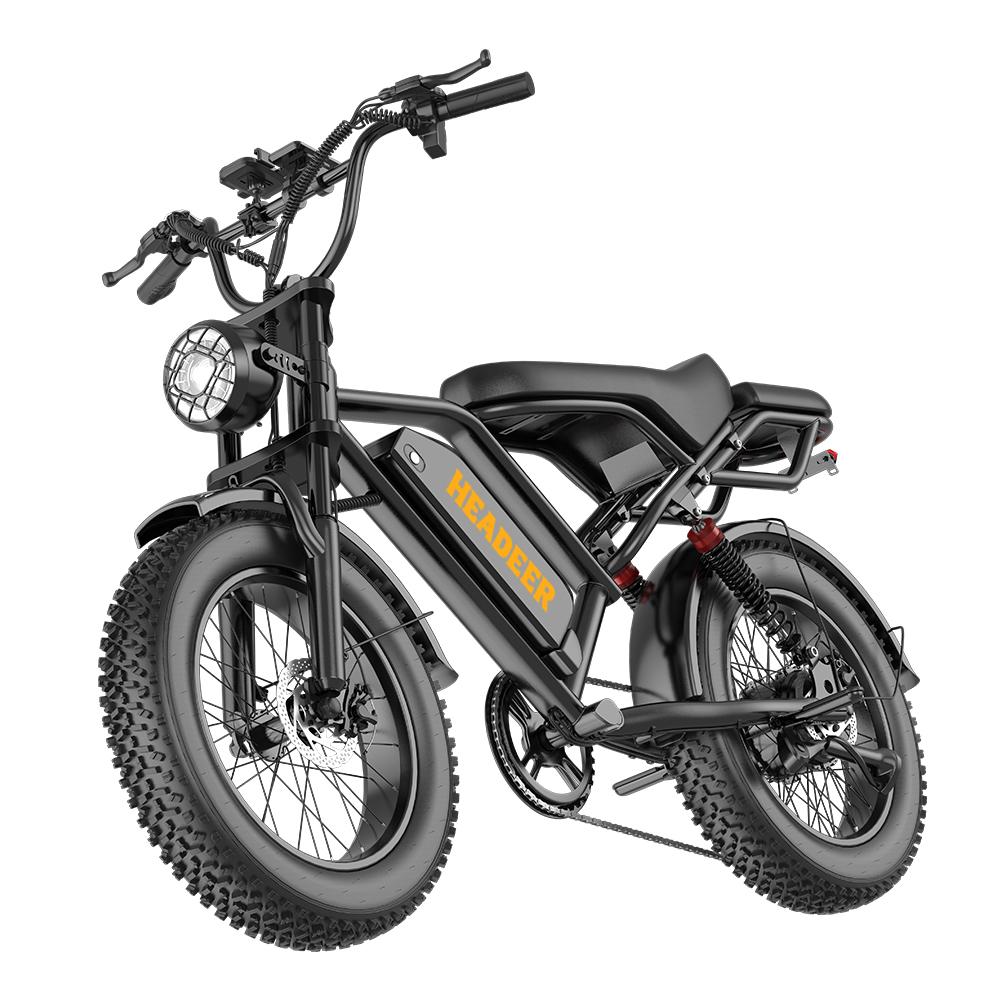 HEADEER BK20 Bicicleta Elétrica para Adultos Bateria 48V20AH Motor 750W Bicicleta Elétrica Carga 150KG Autonomia 80KM Pneus Largos 20 Polegadas E-Mountain Bike para Off-Road