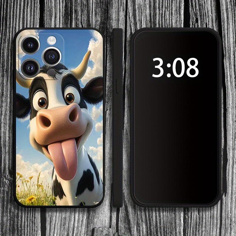 Cow Pattern TPU Phone Case Suitable for iPhone 17 16 15 14 13 12 11 Pro/Max/Plus Anti Drop and Shockproof Back Cover