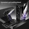 KEYSION 360° Rotating Magnetic Ring Stand Phone Case for MagSafe for OPPO Find N5 Hinge Phone Cover with Glass Screen Protector
