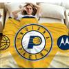 Indiana Pacers Logo Print Flannel Blanket High Quality Warm Comfortable Cover for All Seasons Perfect for Gifts Home Decor
