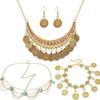 Ethnic-Style Retro Gold Coin Necklace Clavicle Chain - Travel Film & TV Jewelry Accessories