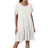 Women's Fashion Casual Round Neck Short Sleeve Ruffle Dresses