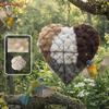 Handmade Fiber Bird Nesting Heart, Refillable Birds Haven 1 Heart Shape Hummingbird Nesting And 80g Of Nest Materials