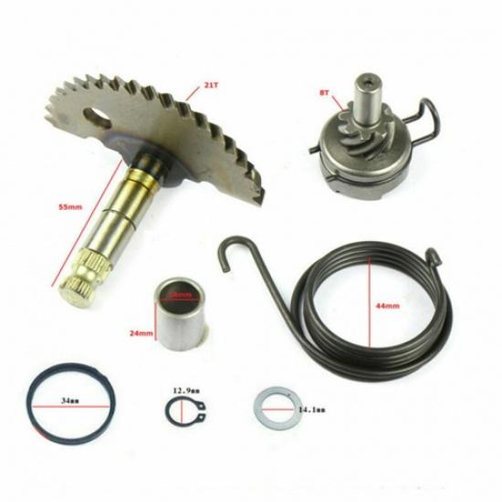 

Motorcycle Scooter Kick Starter Start Shaft Idle Gear Spring Pinion Engine Kit