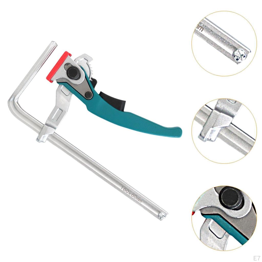 Multi-Angle Clamping Tool for Woodwork with Ratchet Guide Rail