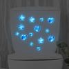 Blue Stars And Hearts Glow-In-The-Dark Toilet Sticker Self-Adhesive Removable Wall Sticker Bathroom Decoration Car Sticker