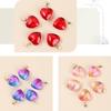 5Pcs/Lot Lampwork  Glass Love Heart Beads Charms Pendant Diy Handmade Jewelry Making Accessories