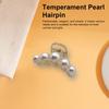 Sweet Mini Round Faux Pearls Hair Clip Non-slip Cross Teeth Back Head Small Hair Claw Styling Hair Accessories