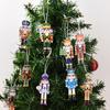 9Pcs Christmas Wooden Ornaments Nutcracker Soldier Xmas Tree Hanging Pendant Christmas Home Decorations New Year Gift