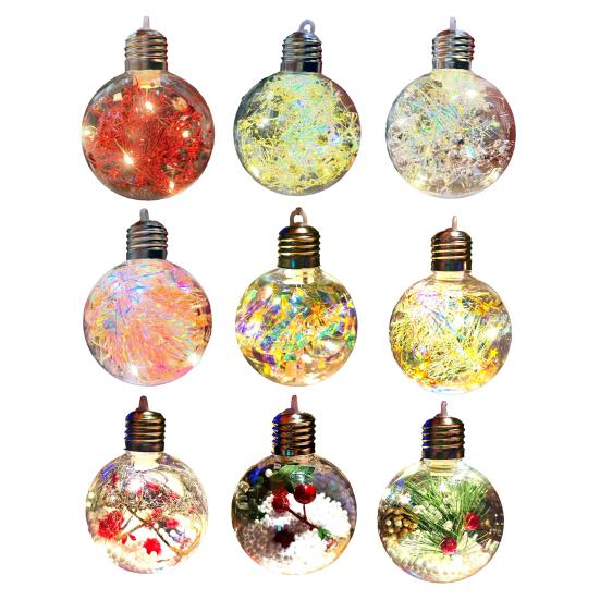 Julepynt LED Lyskuler Mykt Ambient Lys Knusesikker PVC Julelys Festlig Opplyst Kule