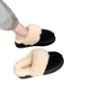 Winter Warm Fluffy Plush Warm Slippers Thick Bottom Indoor Connection Fluffy Bag Head Snow Cotton Slippers