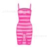 Sex Underwear Black Nightdress Mesh Striped Suspender Skirt Short Sexy Perspective Pajamas Nightclub